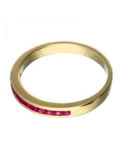 18 quilates Oro, Oro amarillo - Anillo - Rubíes