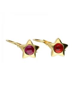 18 quilates Oro, Oro amarillo - Pendientes - 0.40 ct Granate