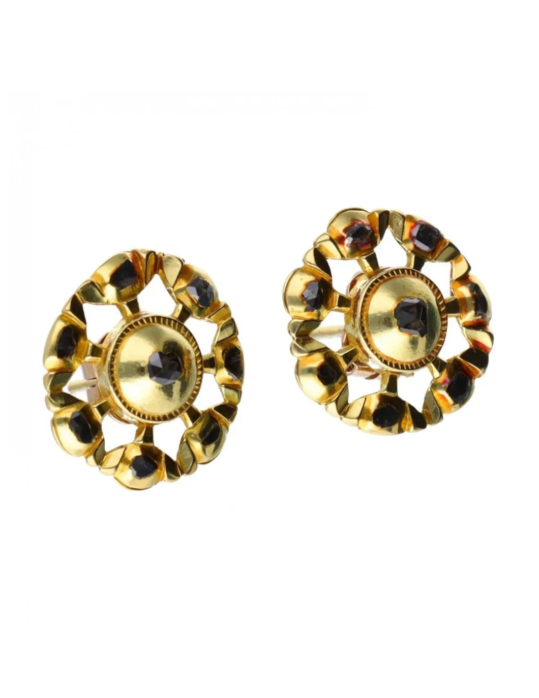 18 quilates Oro, Oro amarillo - Pendientes - 0.06 ct Zafiro - Zafiros