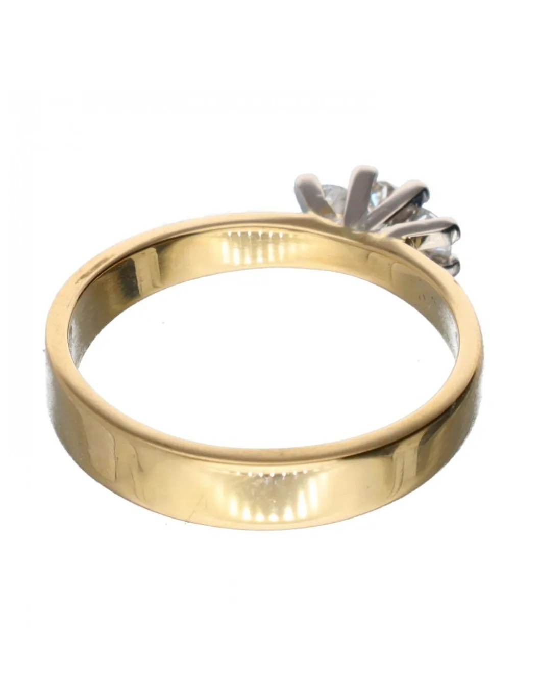 18 quilates Oro, Oro amarillo, Oro blanco - Anillo - 0.10 ct Diamante - Diamantes