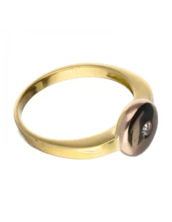 18 quilates Oro, Oro amarillo, Oro rosa - Anillo - 0.01 ct Diamante