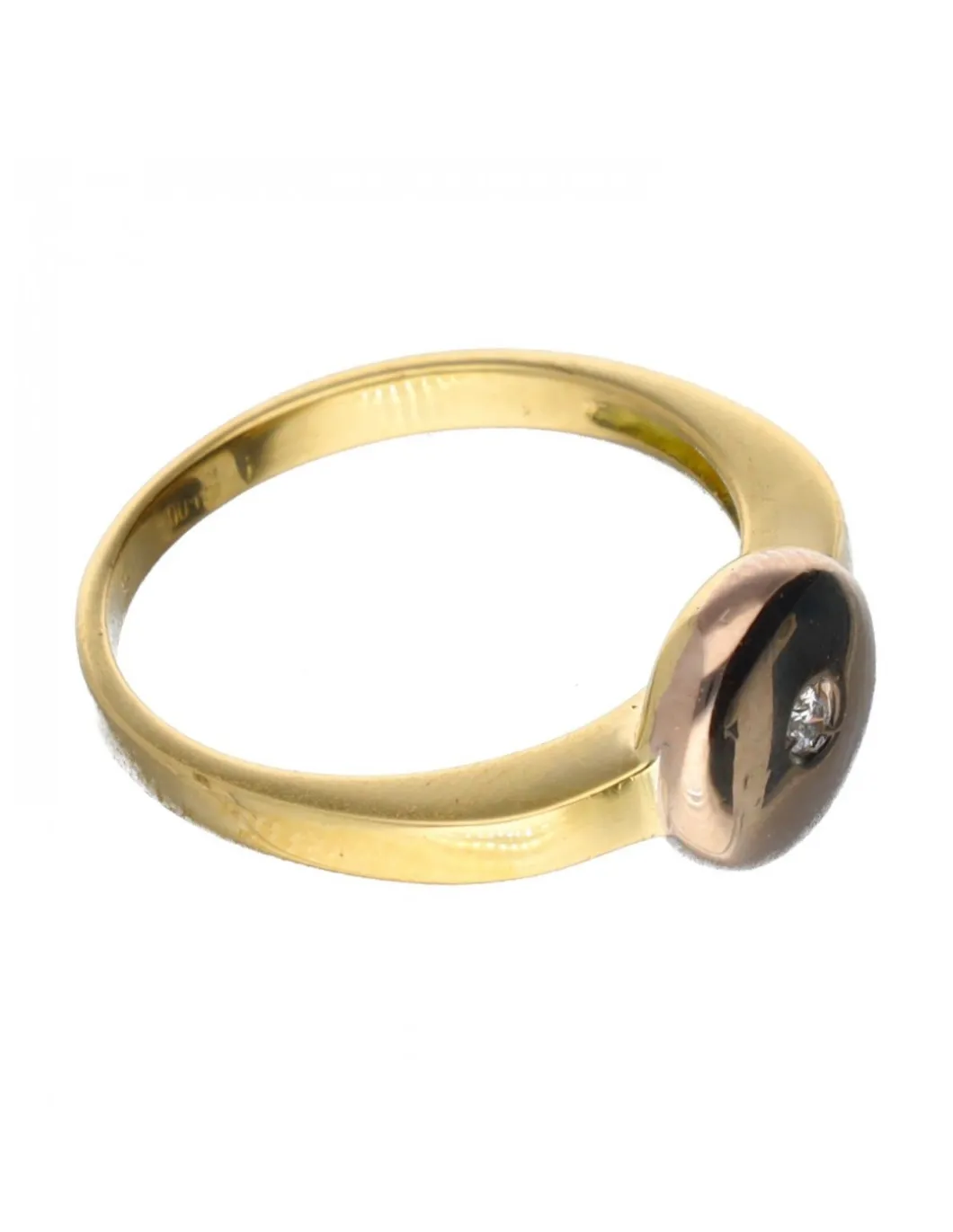 18 quilates Oro, Oro amarillo, Oro rosa - Anillo - 0.01 ct Diamante