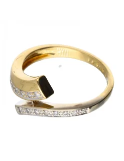 18 quilates Oro, Oro amarillo - Anillo - 0.01 ct Diamante