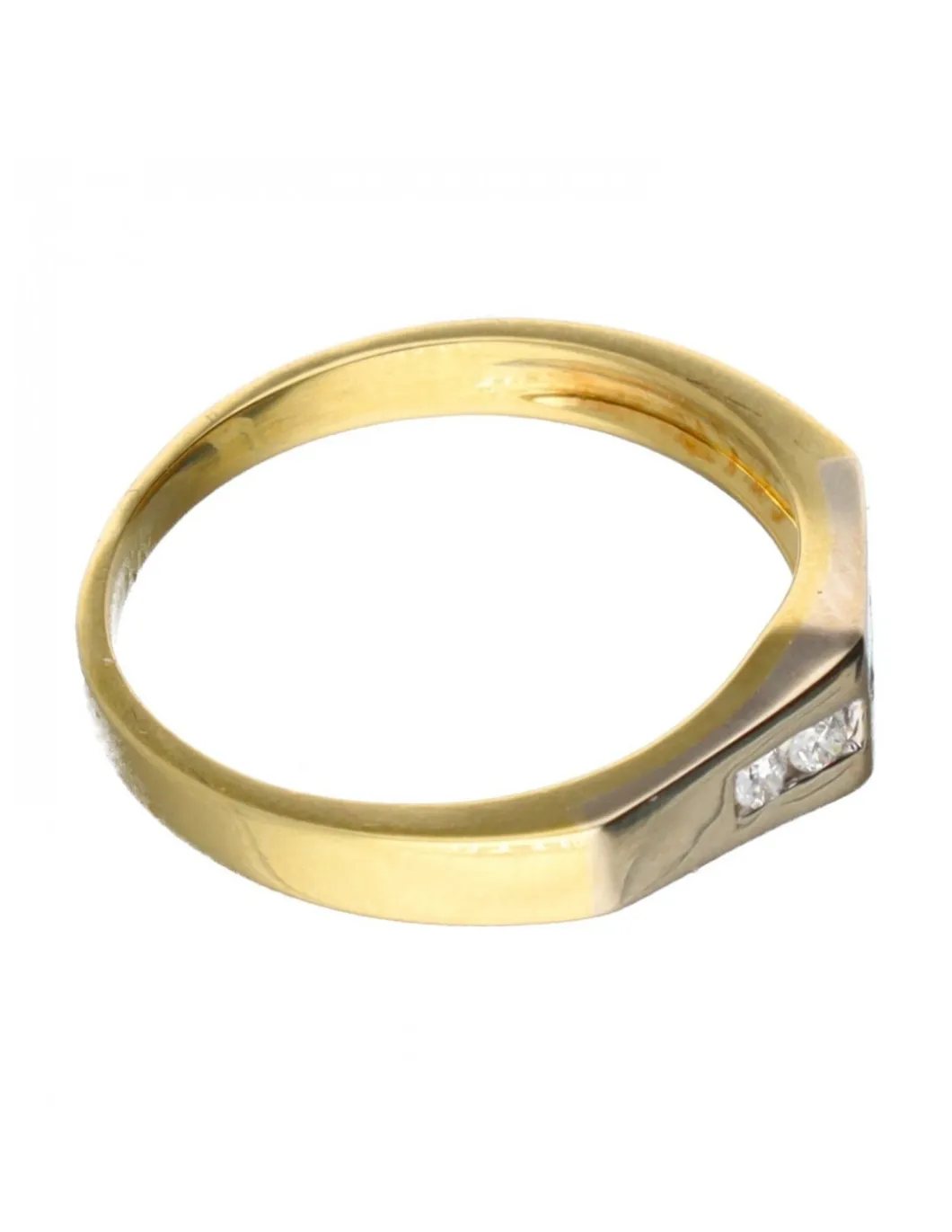 18 quilates Oro, Oro amarillo, Oro blanco - Anillo - 0.02 ct Diamante