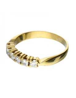 18 quilates Oro, Oro amarillo - Anillo - 0.03 ct Diamante