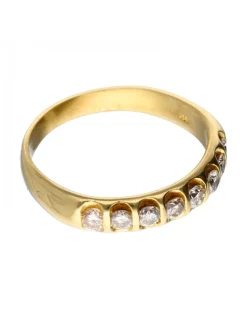 18 quilates Oro, Oro amarillo - Anillo - 0.04 ct Diamante