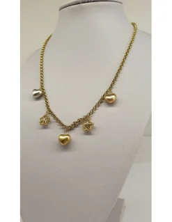 18 quilates Oro, Oro amarillo, Oro blanco - Collar