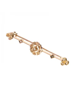 18 quilates Oro, Oro amarillo - Broche - Diamante