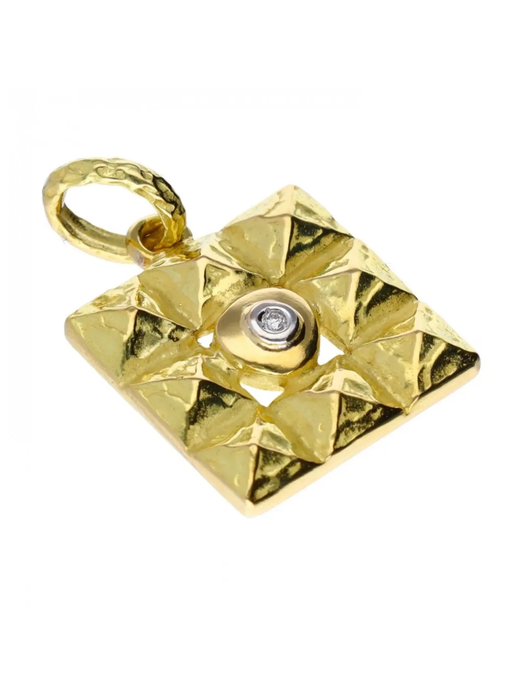 18 quilates Oro, Oro amarillo - Colgante - 0.03 ct Diamante