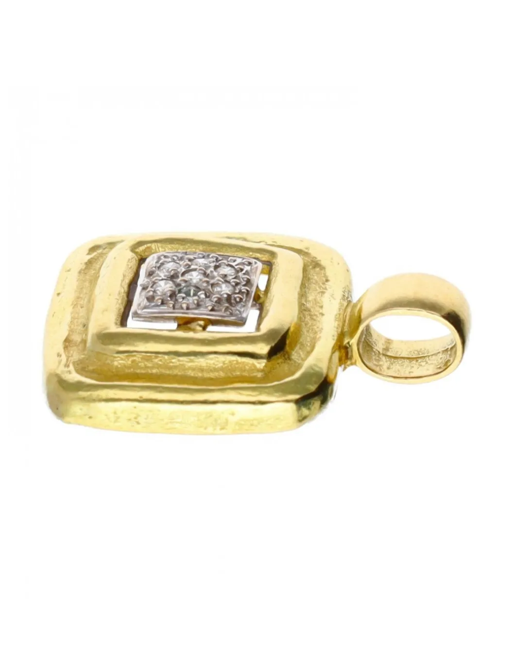 18 quilates Oro, Oro amarillo - Colgante - 0.01 ct Diamantes