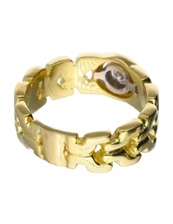 18 quilates Oro, Oro amarillo - Anillo - 0.16 ct Diamante