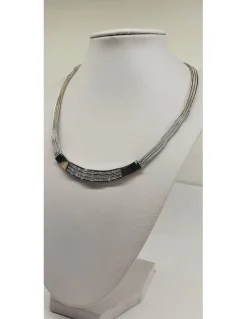 18 quilates Oro, Oro blanco - Collar - 0.01 ct Diamante