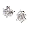18 quilates Oro, Oro blanco - Pendientes - 0.05 ct Diamante