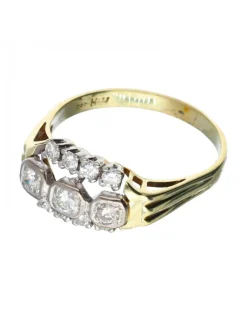 18 quilates Oro, Oro blanco - Anillo - 0.10 ct Diamante - Diamante