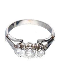 18 quilates Oro, Oro blanco - Anillo - 0.32 ct Diamante - Diamantes