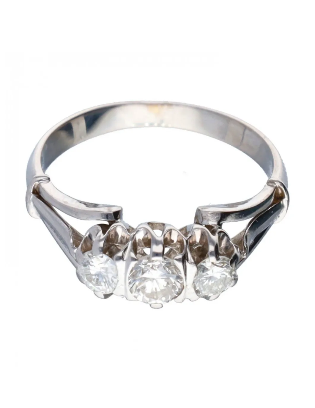 18 quilates Oro, Oro blanco - Anillo - 0.32 ct Diamante - Diamantes