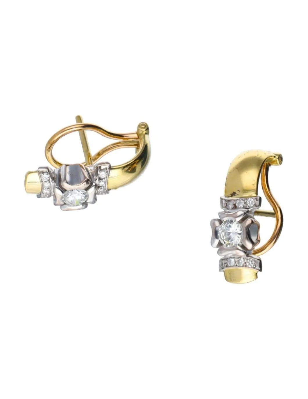 18 quilates Oro, Oro blanco - Pendientes - 0.20 ct Diamante - Diamante