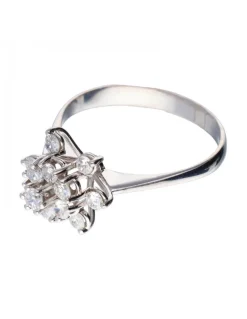 18 quilates Oro, Oro blanco - Anillo - 0.05 ct Diamante