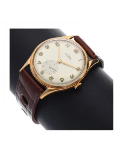 Reloj de Oro Amarillo 18K Marca DOGMA, con Correas en Piel
