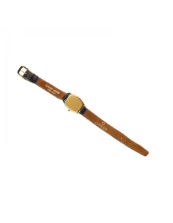 Reloj de oro amarillo 18K OMEGA con correas en cuero
