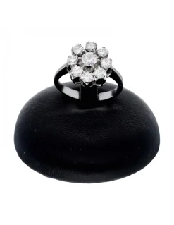 Rosetón con brillantes total 1ct oro blanco 18kl