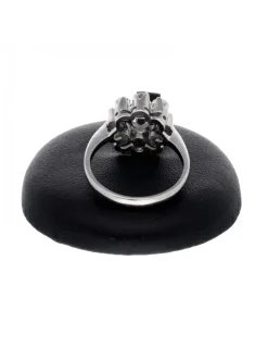 Rosetón con brillantes total 1ct oro blanco 18kl
