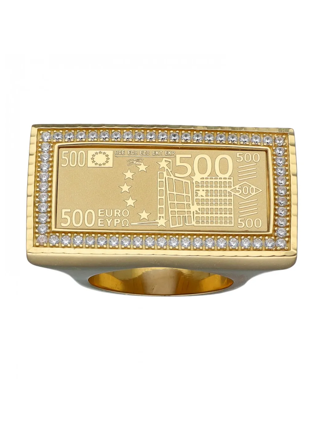 Sello de Oro amarillo con diseño de Billete 500 Euros