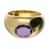 Sello de Oro amarillo 18K con diseño y Amatista