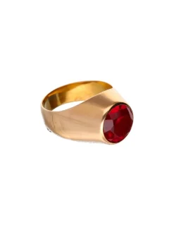 Sello de oro amarillo 18K con rubí