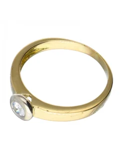 Solitario con zirconita oro amarillo 18kl